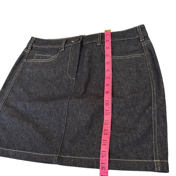 NWT MAX MARA Blue Giubba Denim Miniskirt with Logo Patch - Picture 11 of 16